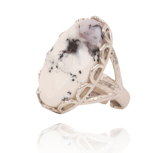 India Affair Dendritic Cocktail Ring Silver