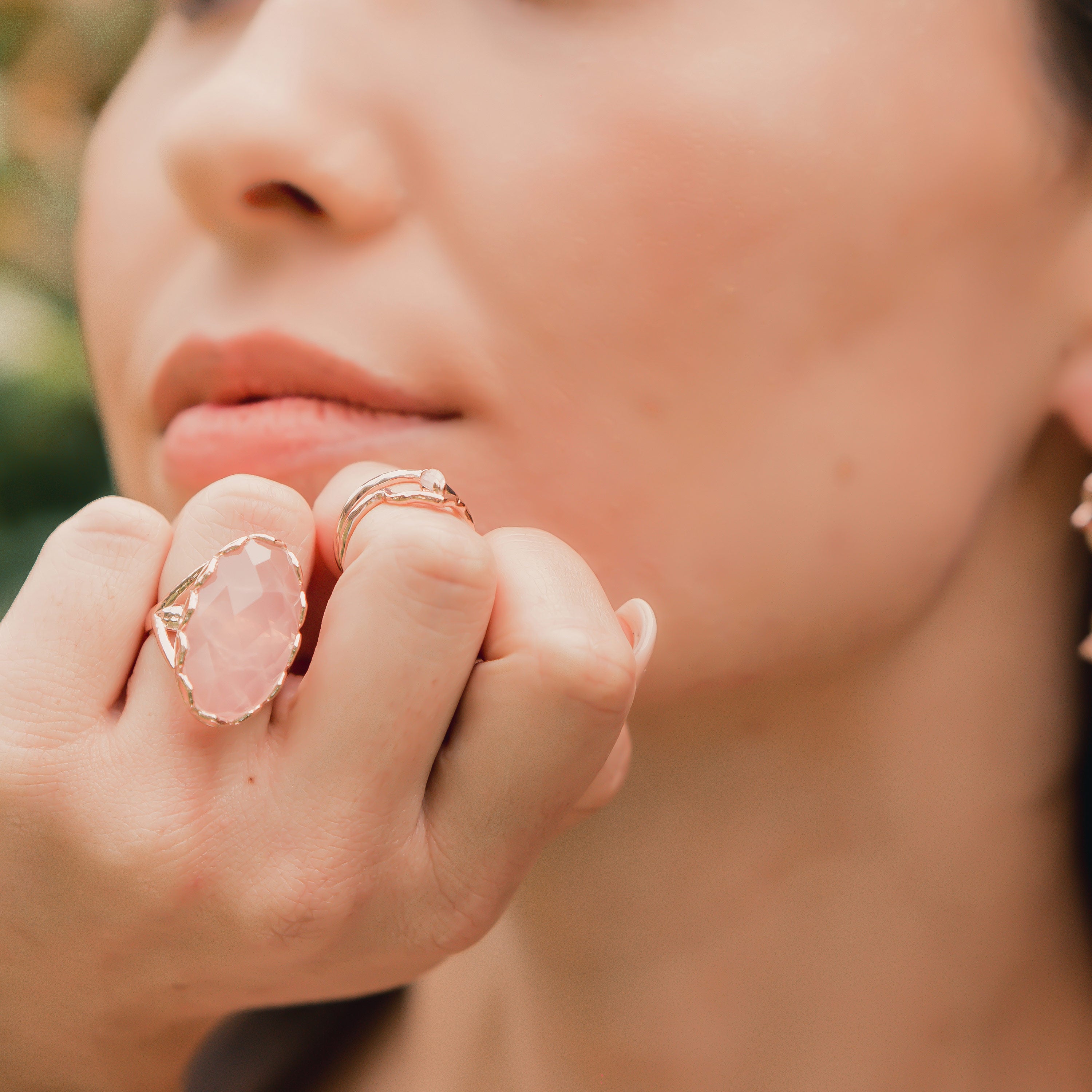 Rose gold midi on sale ring