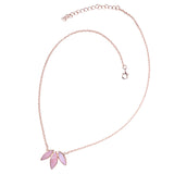 Floral Escape Pink Opal Necklace Rose Gold